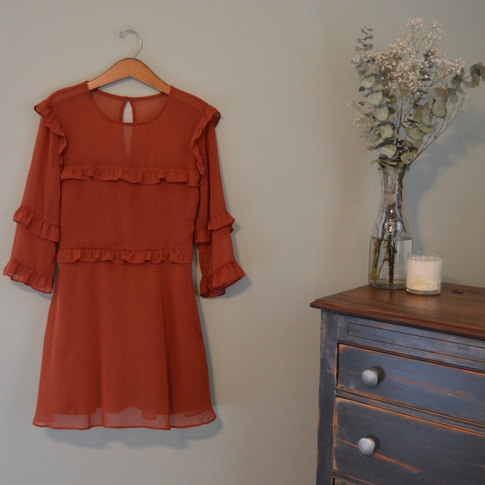 NWT! Burnt Orange Abercrombie + Fitch Dress